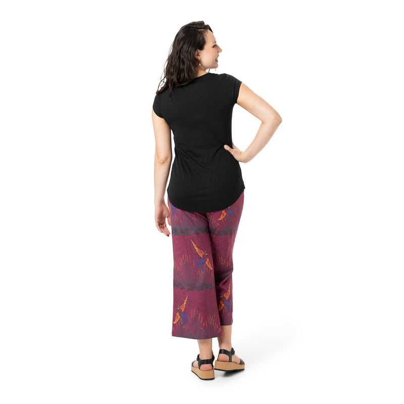 Cropped Bootleg Pant - Woven bamboo - higher waist