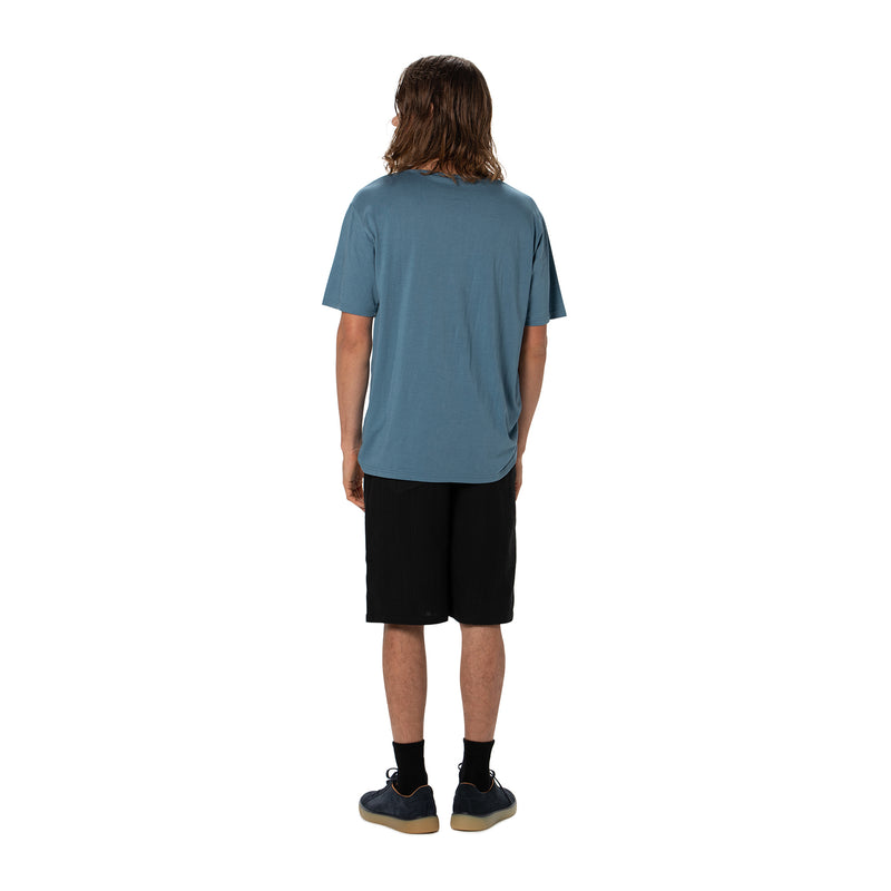 Mens Short Sleeve Bamboo T-shirt Henley Collar - Plain