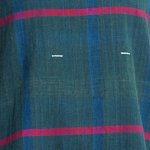 Collared hand loom top - Short sleeve