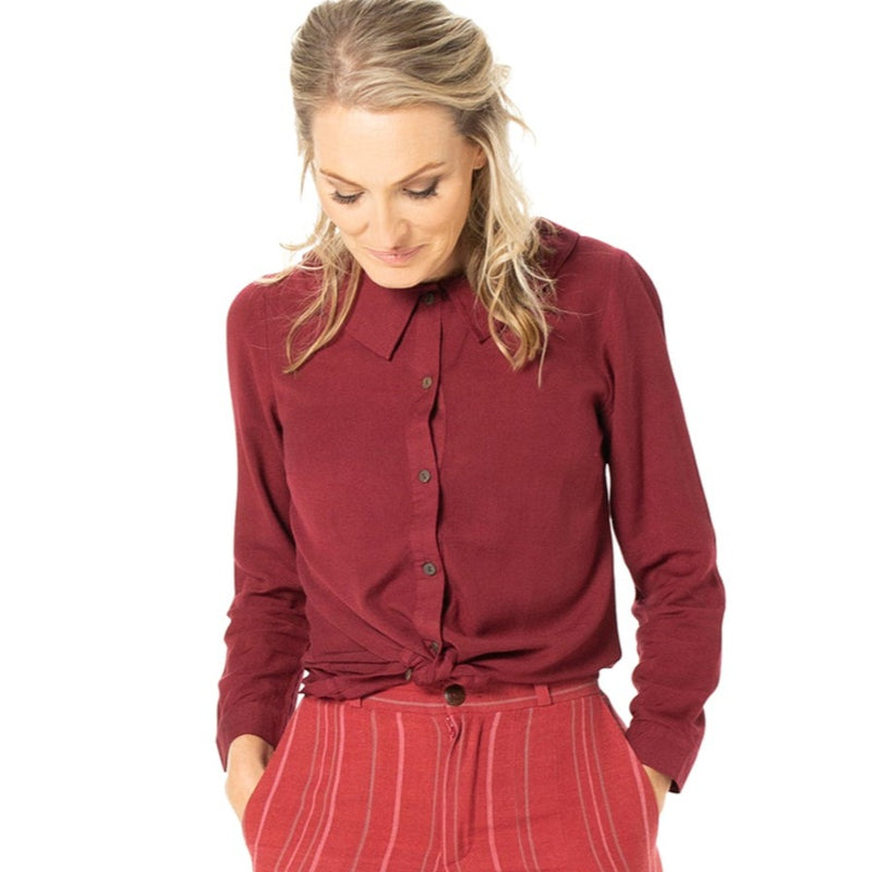 Woven Bamboo Womens Shirt - Long Sleeve SALE