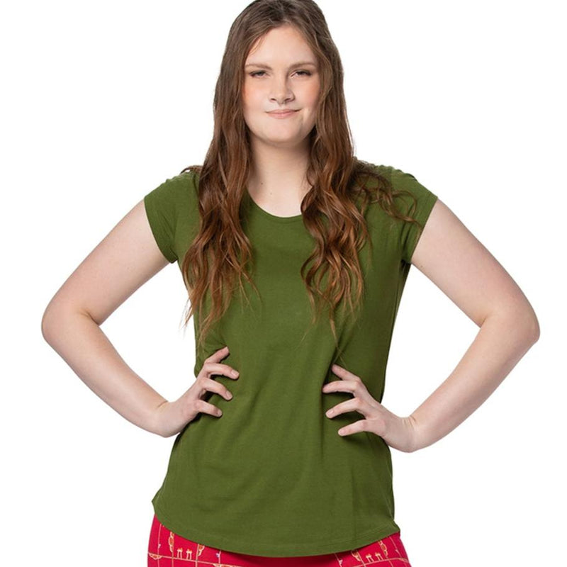 Round neck longer tee