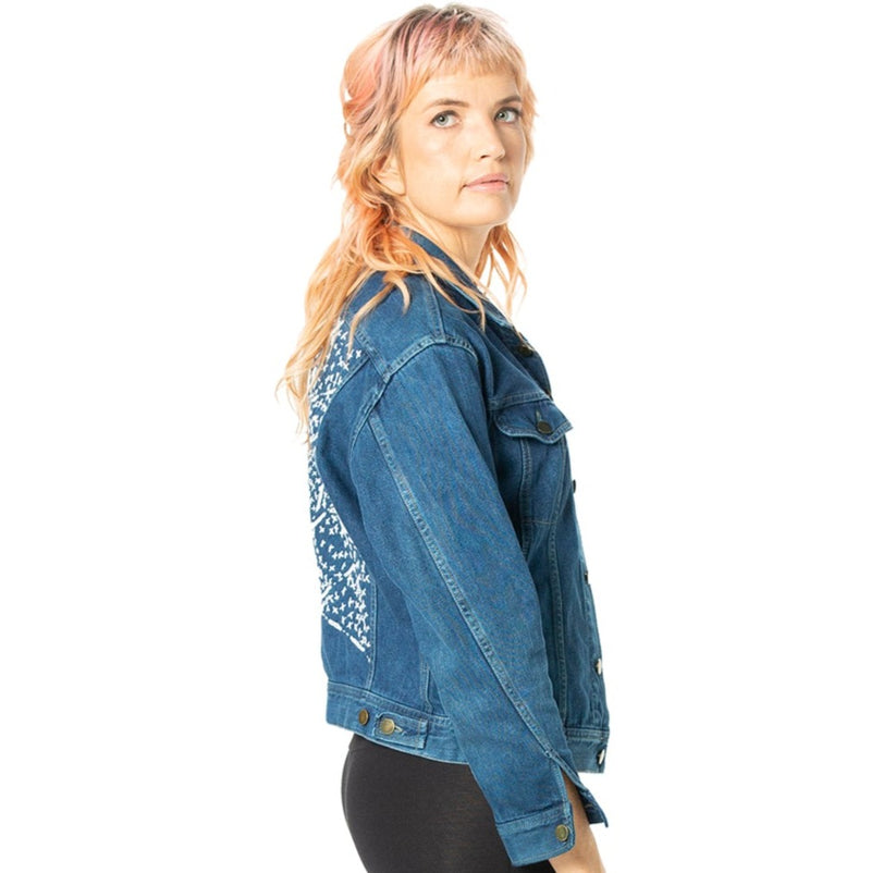 Indigo dyed denim jacket - Sale