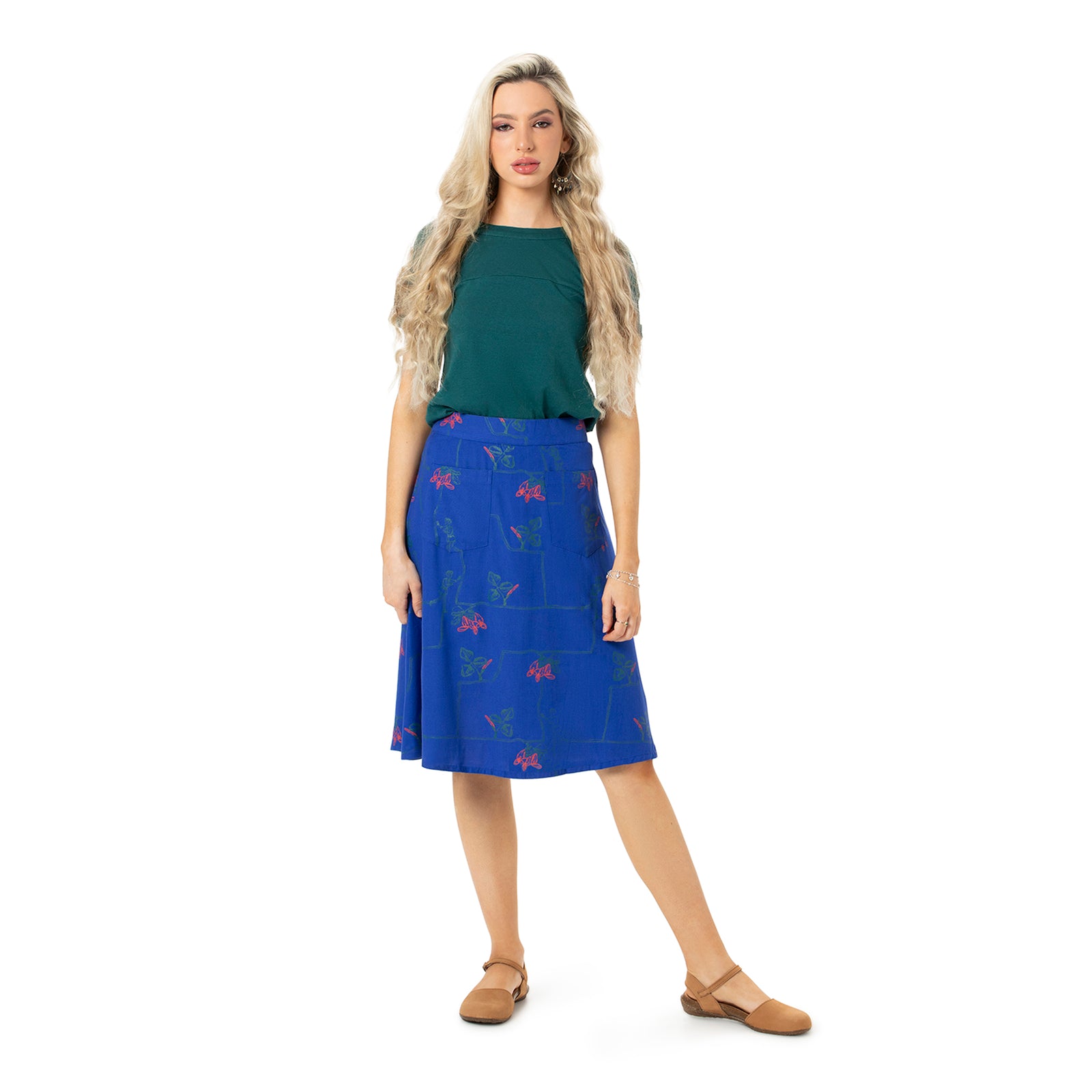 A line skirt knee length pattern best sale