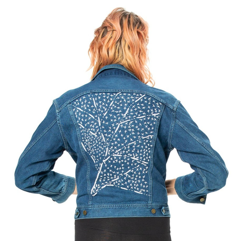 Indigo dyed denim jacket - Sale
