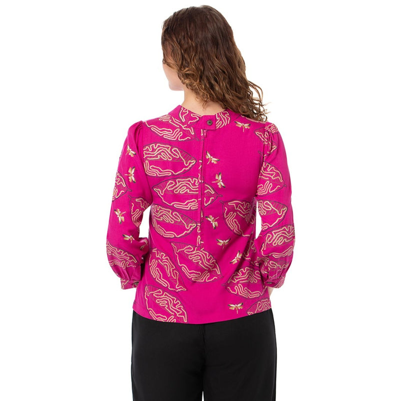 Woven Bamboo Bell Sleeve top - plain and printed