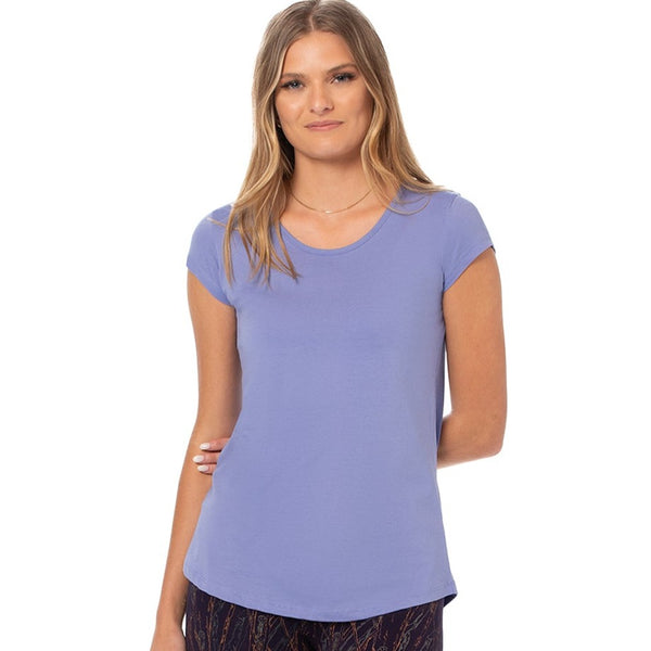 Round neck longer tee