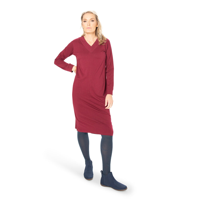 Long V-Neck Bamboo Dress SALE