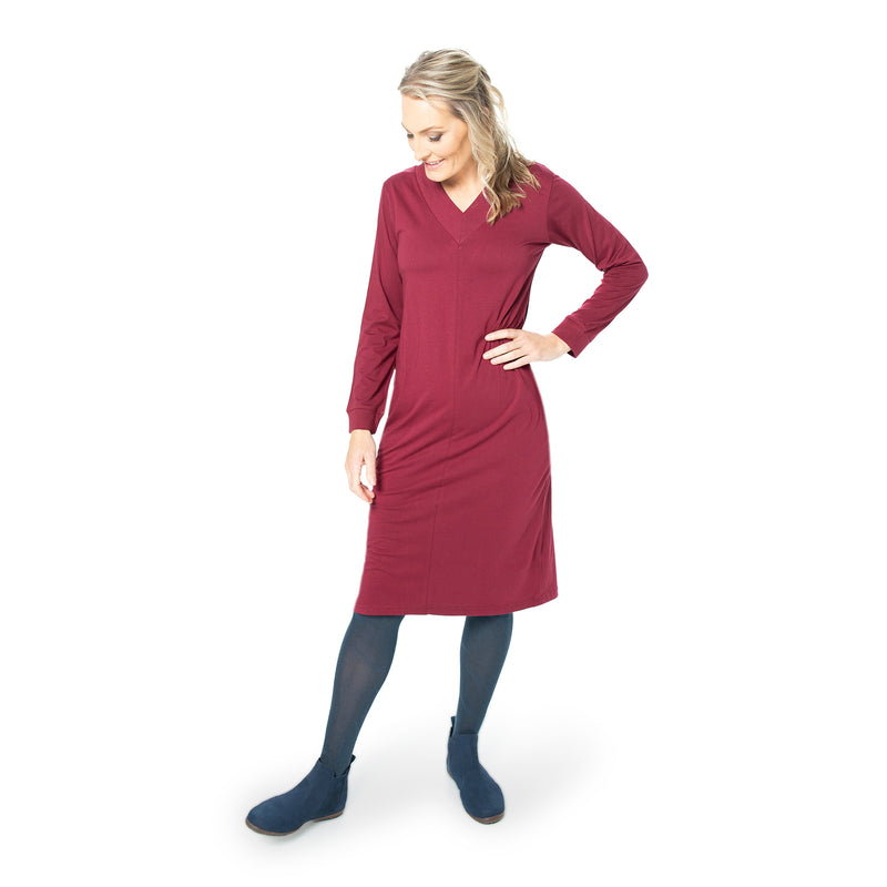 Long V-Neck Bamboo Dress SALE