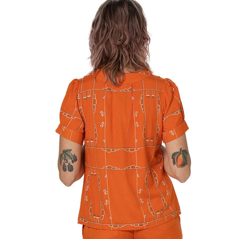 Panelled Top - short sleeve - Print