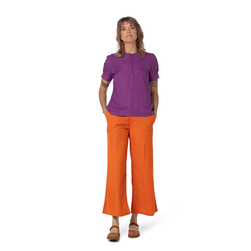 Panelled Top - short sleeve - plain