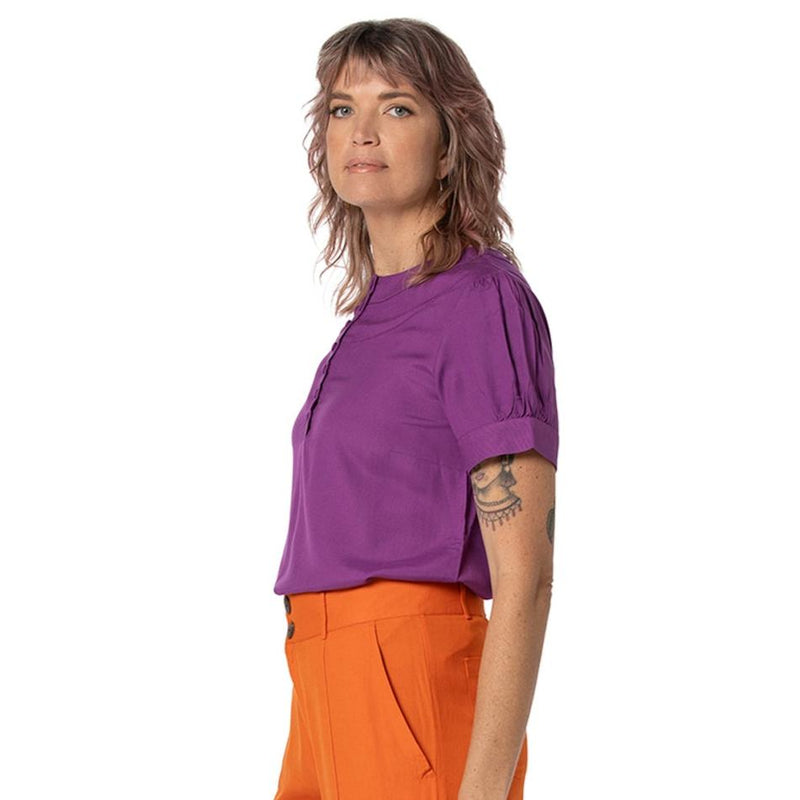 Panelled Top - short sleeve - plain