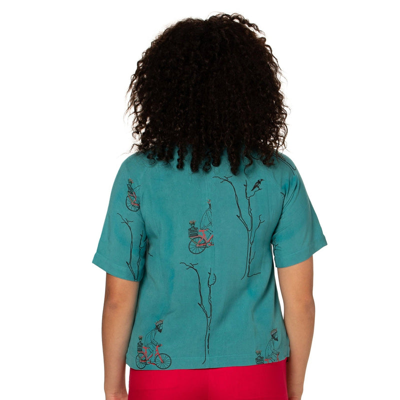Woven Bamboo Box Top - printed - sale