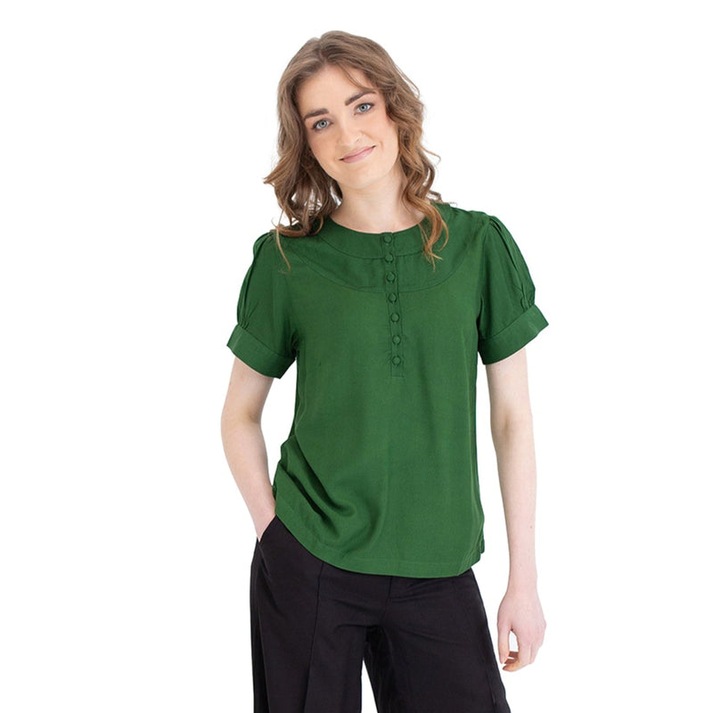 Panelled Top - short sleeve - plain