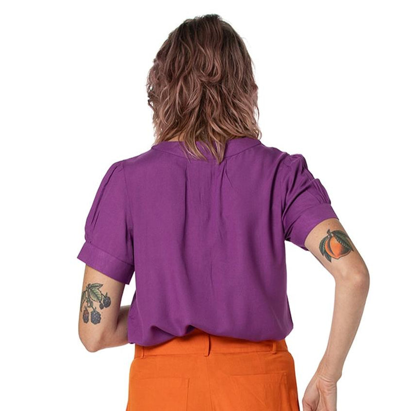Panelled Top - short sleeve - plain