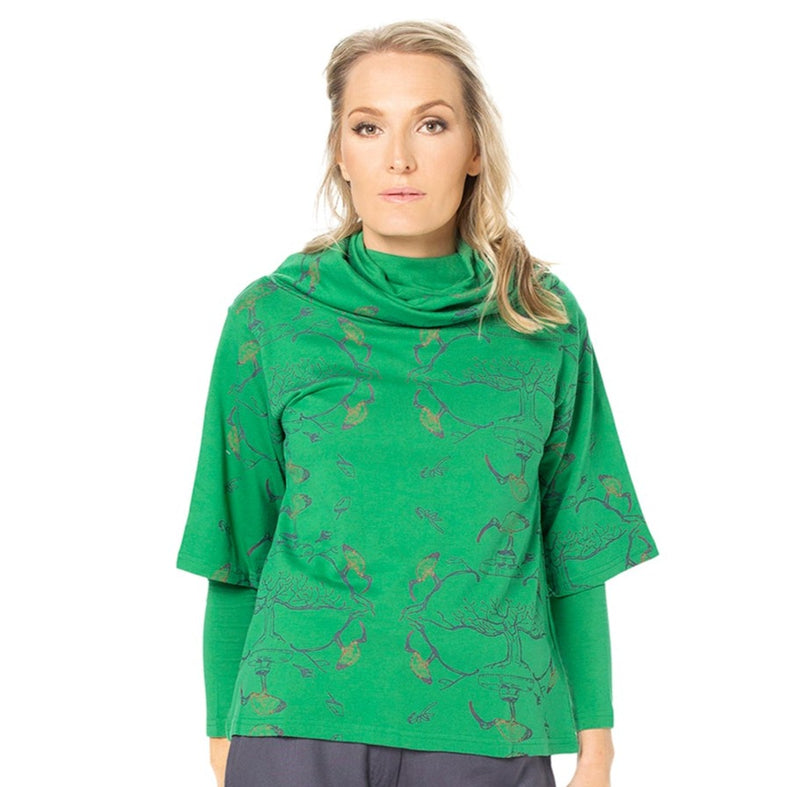 Cowl Neck Fleece : bamboo and organic cotton