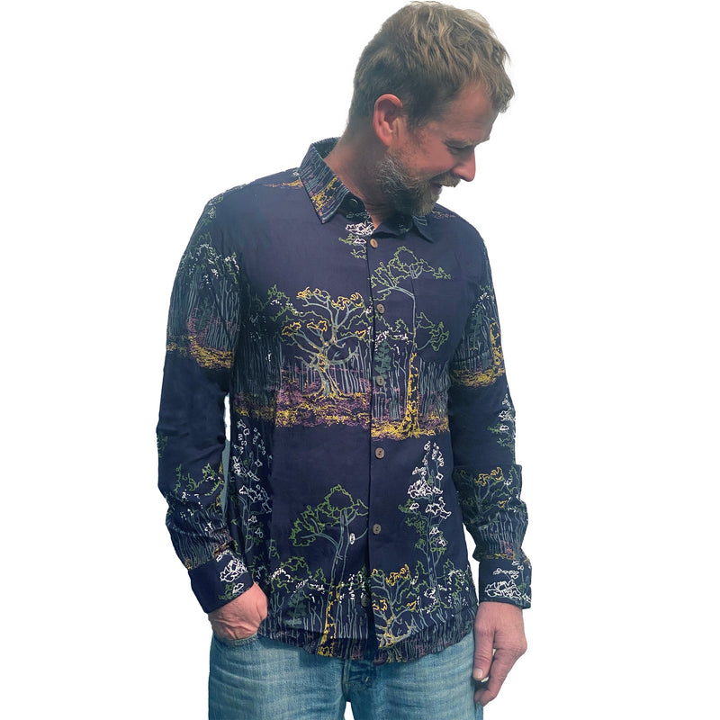 Printed Bamboo Shirt Long Sleeve - Takyana SALE