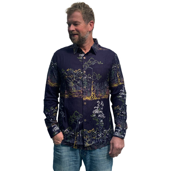 Printed Bamboo Shirt Long Sleeve