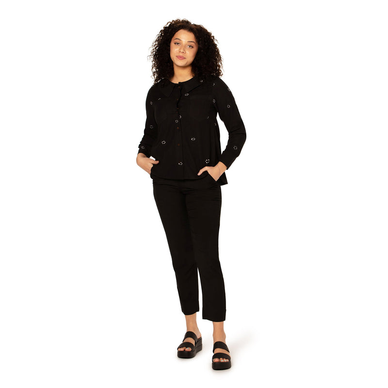 Collared hand loom top -Sale