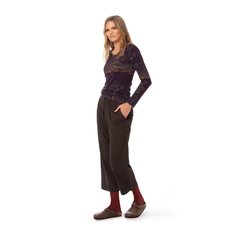 Long Sleeved Top - bamboo and organic cotton - Printed