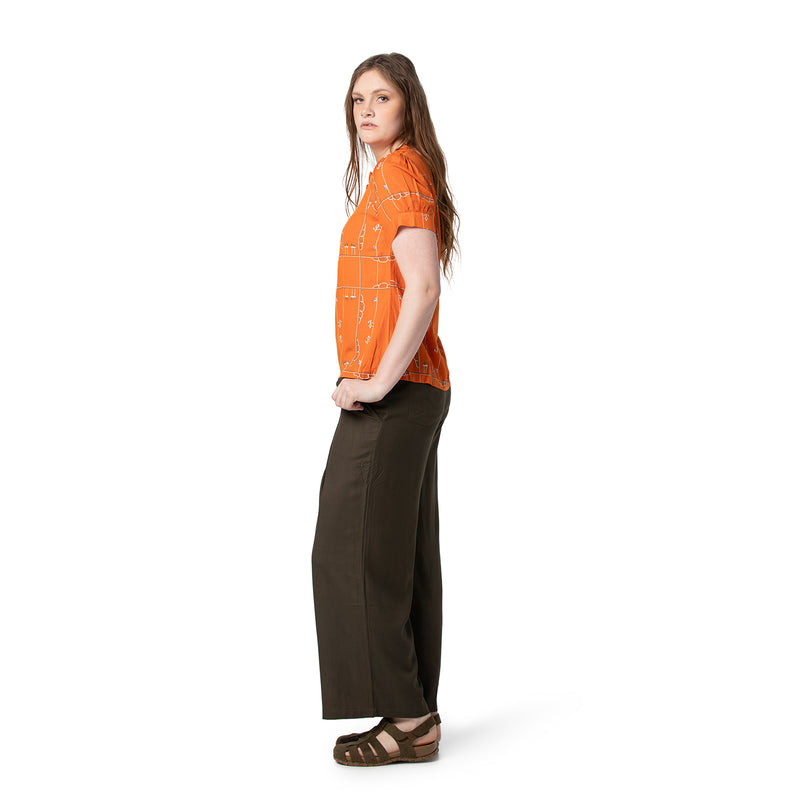 Panelled Top - short sleeve - Print