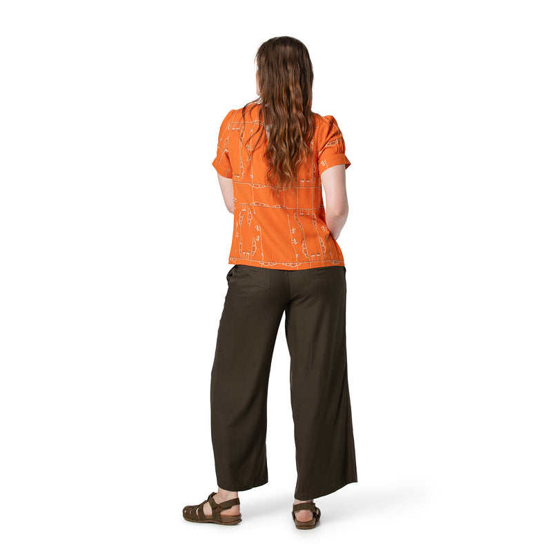 Panelled Top - short sleeve - Print