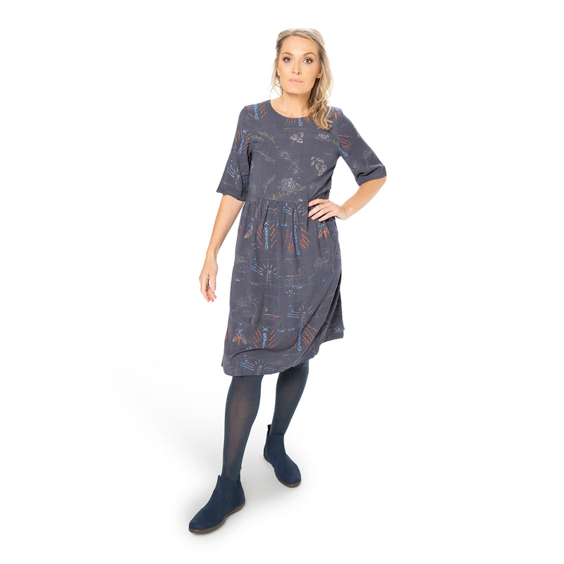 Panelled Dress bamboo and organic cotton Sinerji Organics