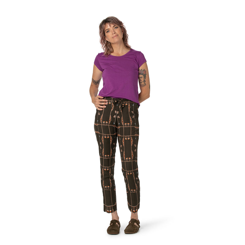 Gathered Waist Pant - Printed