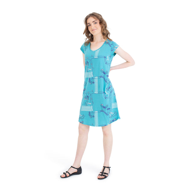 Simple tee dress - printed
