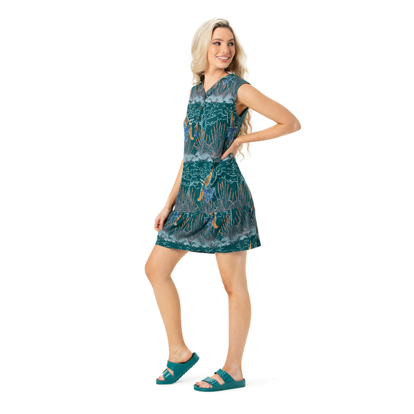 Bamboo Sleeveless Tiered dress - with pockets