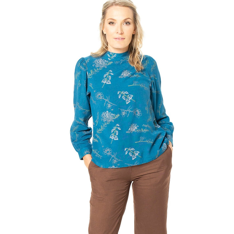Woven Bamboo Bell Sleeve top - plain and printed