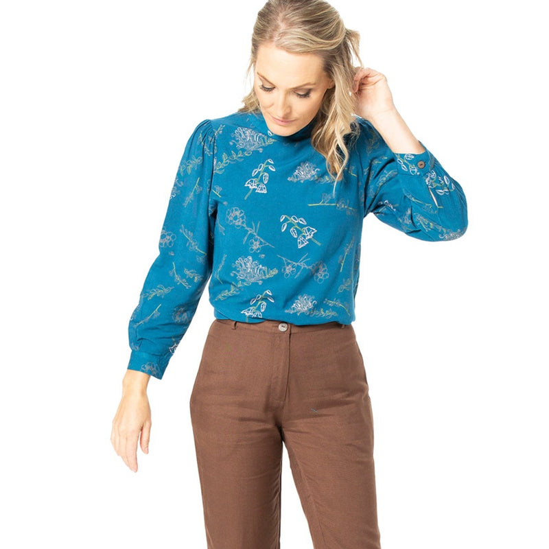 Woven Bamboo Bell Sleeve top - plain and printed