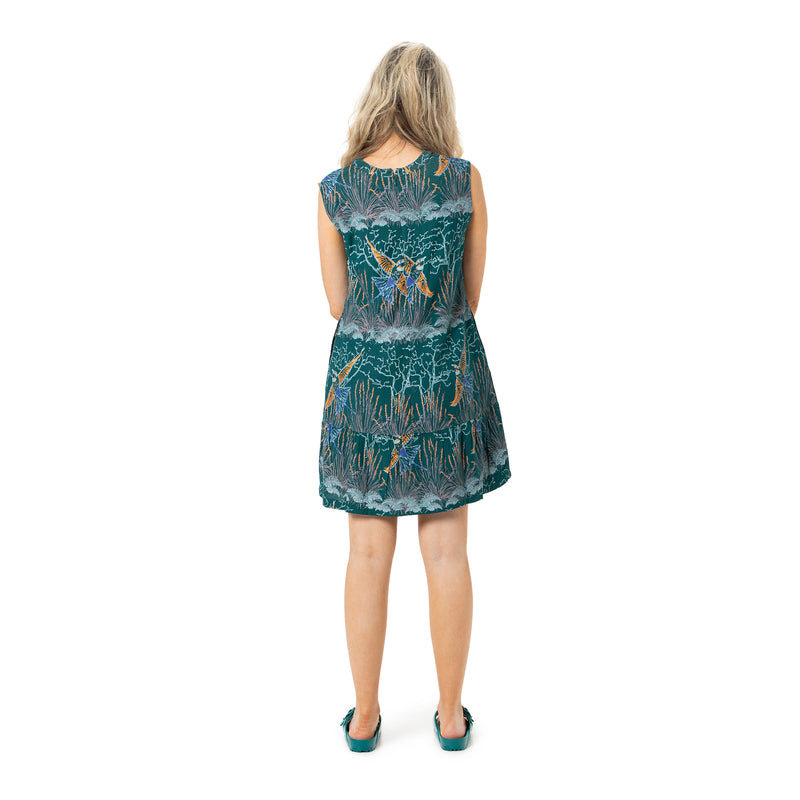 Bamboo Sleeveless Tiered dress - with pockets