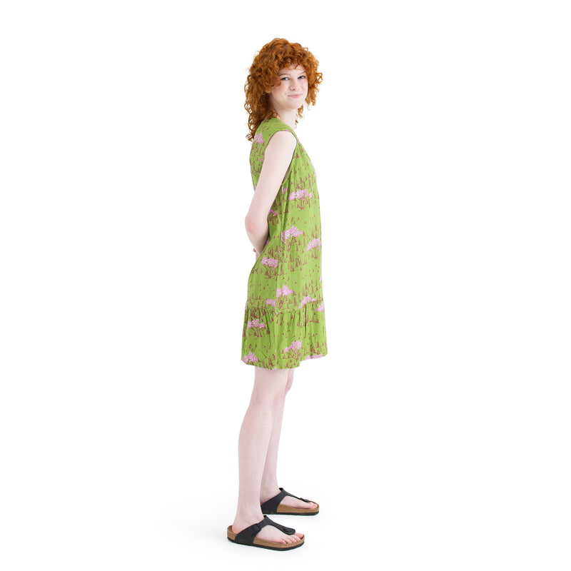 Bamboo Sleeveless Tiered dress - with pockets