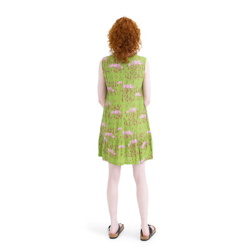 Bamboo Sleeveless Tiered dress - with pockets