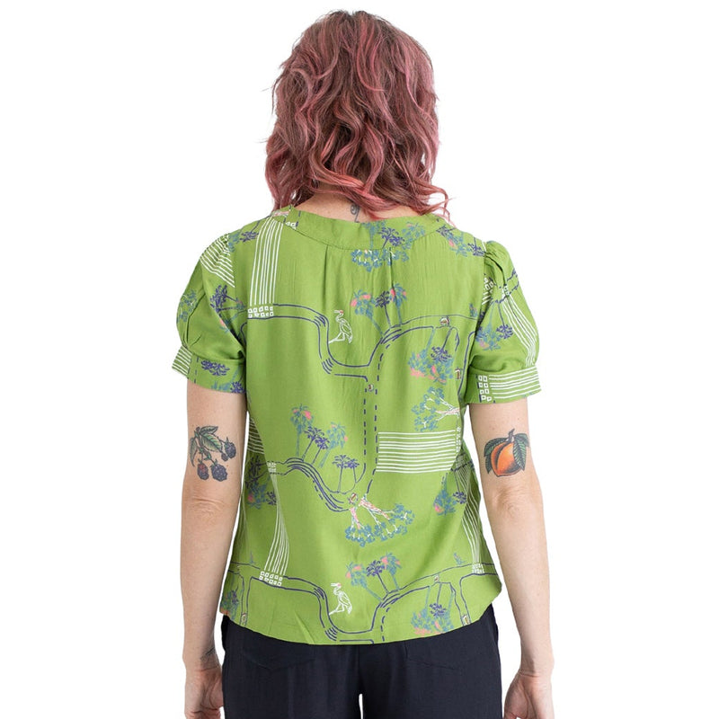 Panelled Top - short sleeve - Print