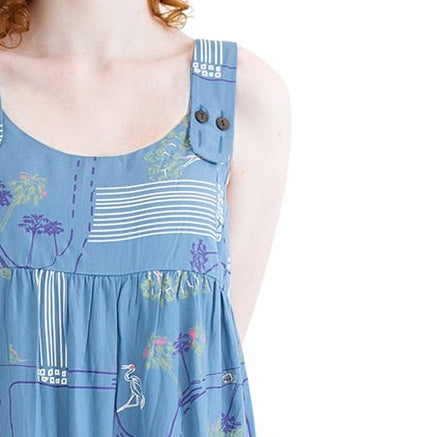 Woven pinafore dress