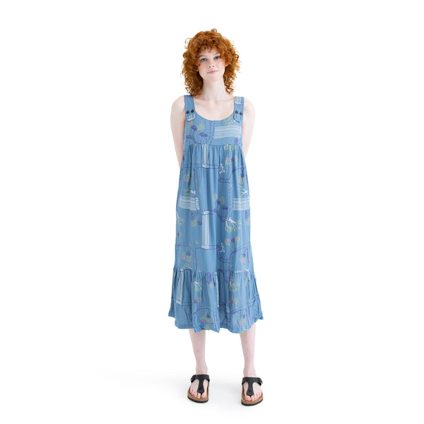 Woven pinafore dress