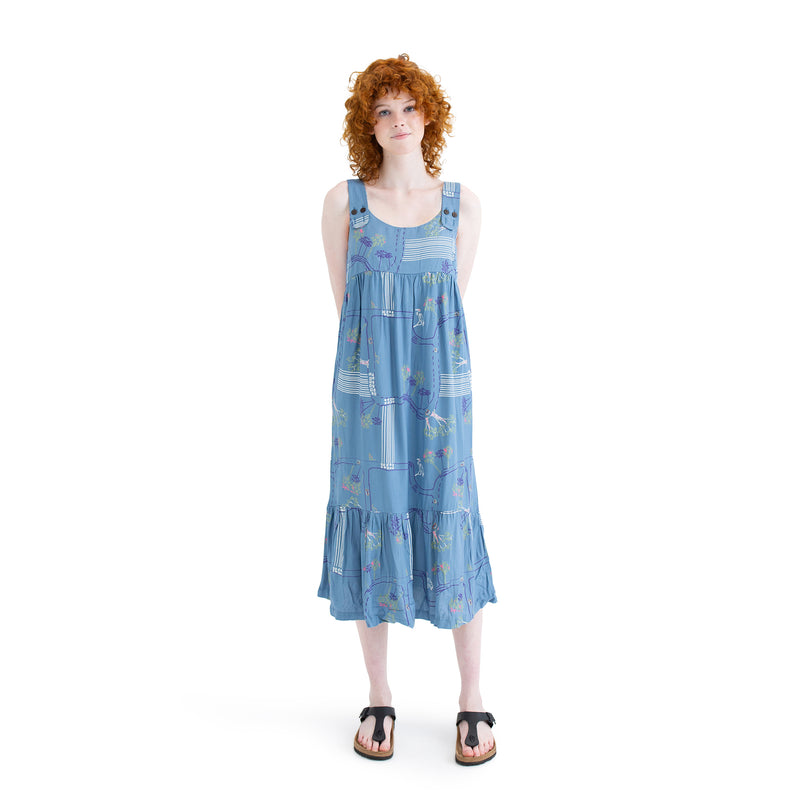 Woven pinafore dress