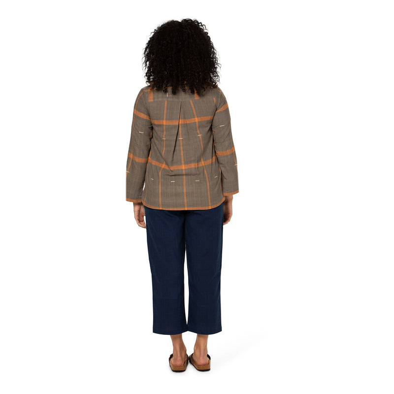 Collared hand loom top -Sale