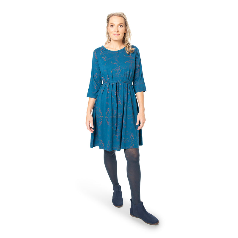 Round Neck Swing Dress - Plain