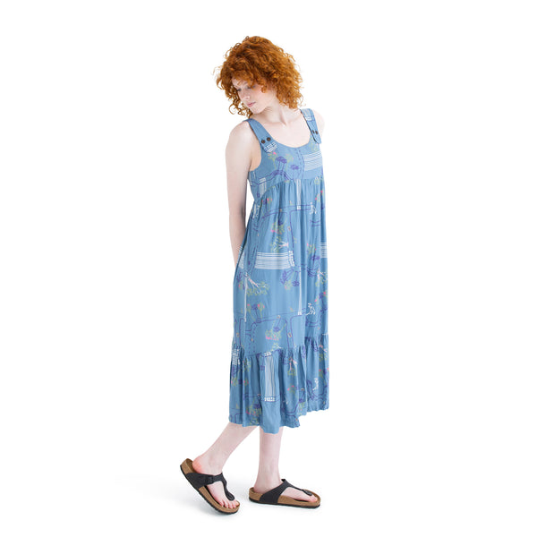 Woven pinafore dress
