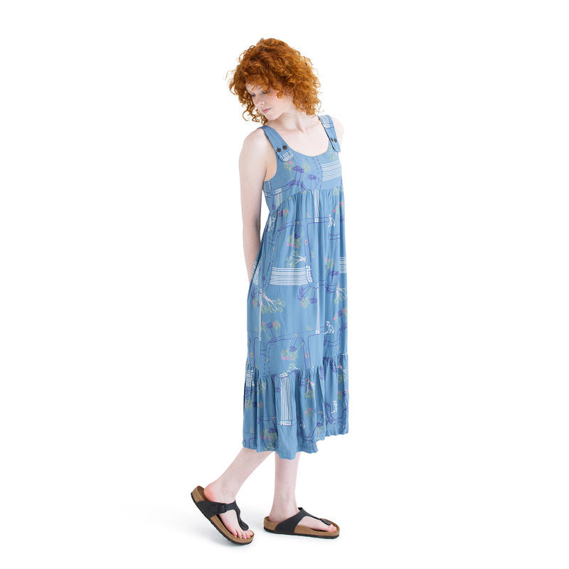 Woven pinafore dress