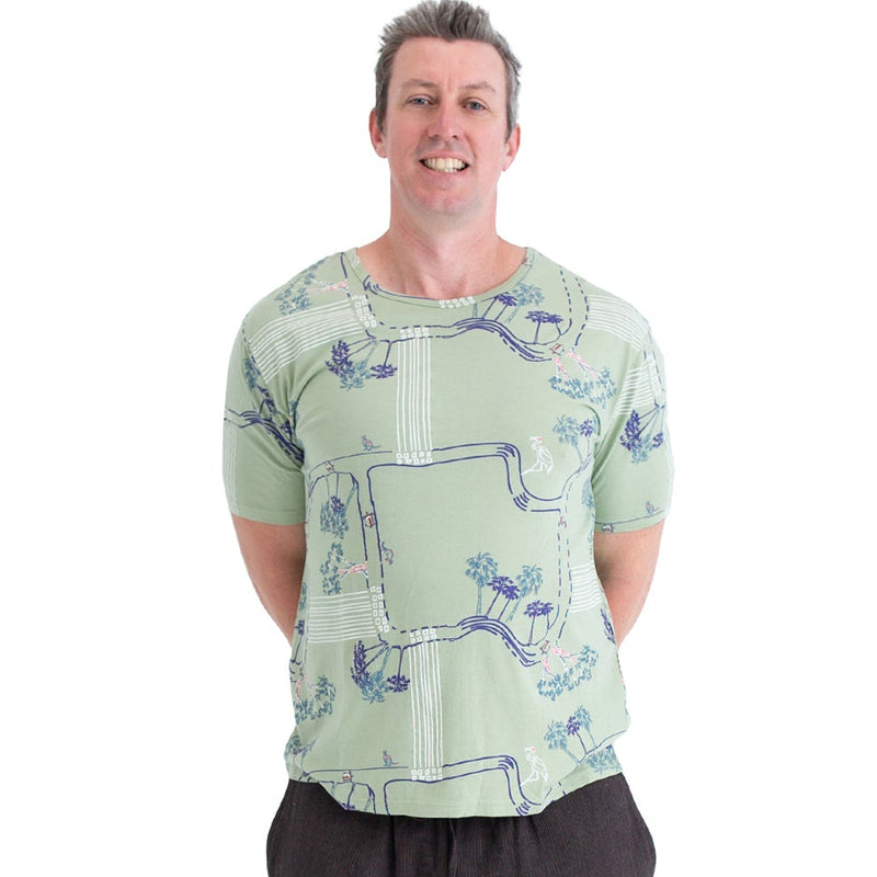Mens Short Sleeved Bamboo t-shirt - Printed