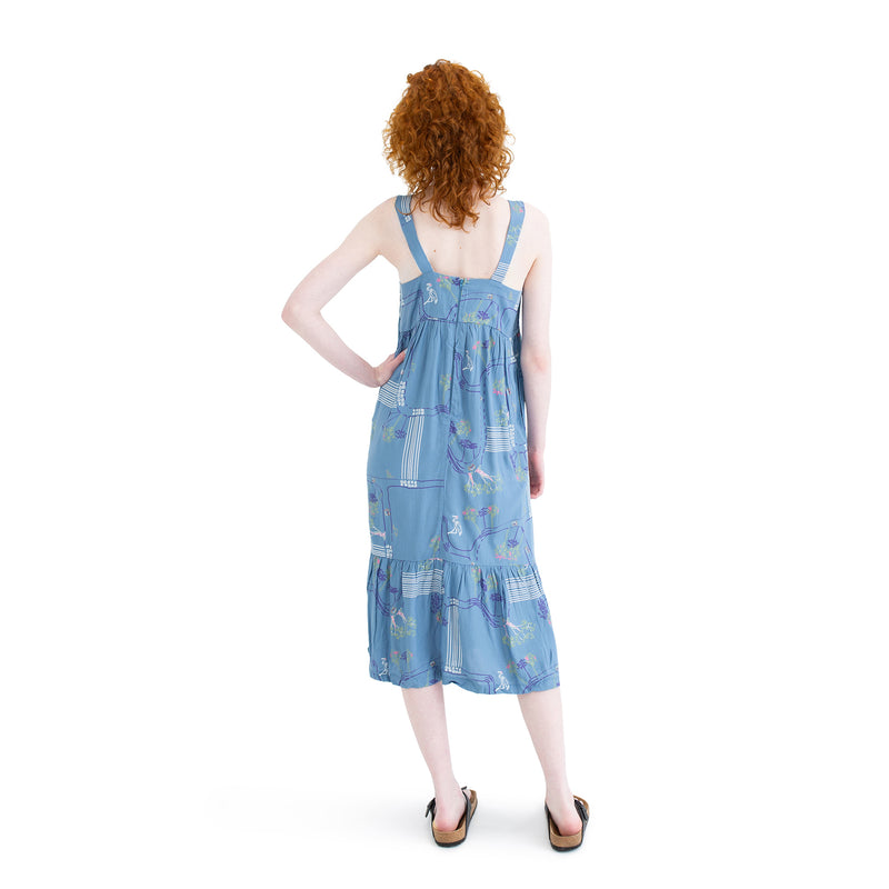 Woven pinafore dress