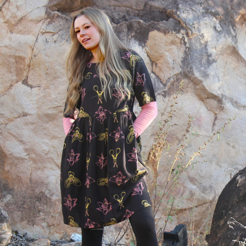 Panelled Dress - bamboo and organic cotton