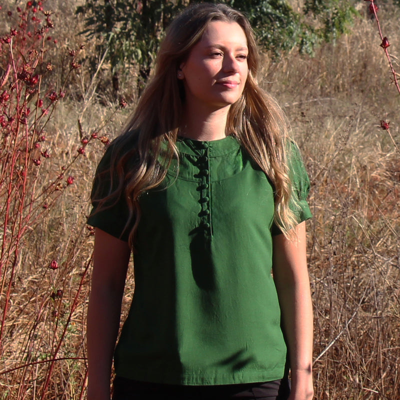 Panelled Top - short sleeve - plain