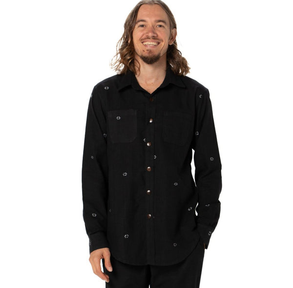 Mens Handloom Organic Long Sleeved Shirt