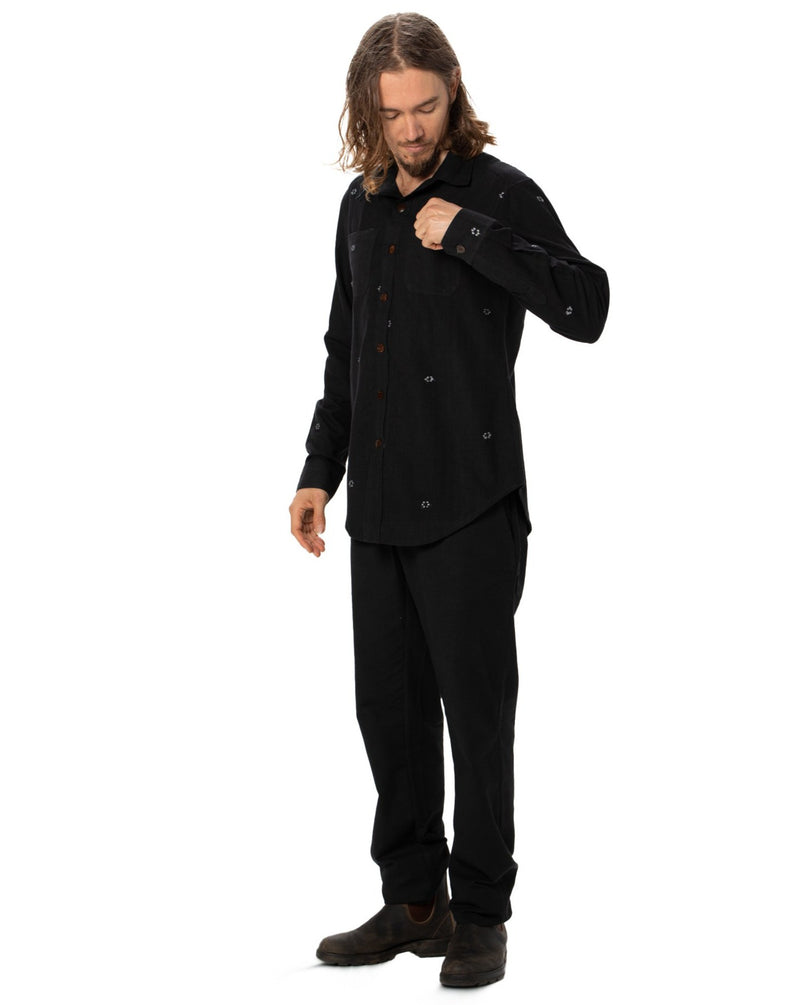 Mens Handloom Organic Long Sleeved Shirt