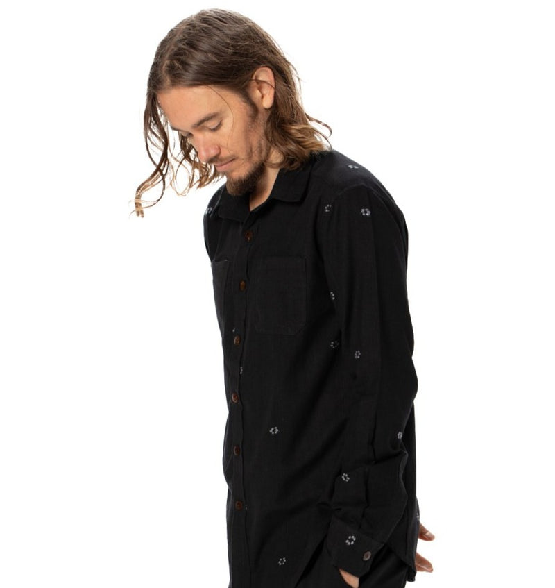 Mens Handloom Organic Long Sleeved Shirt