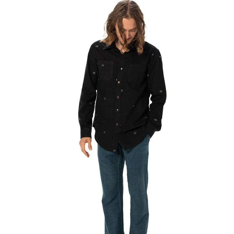 Mens Handloom Organic Long Sleeved Shirt